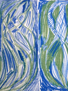 STRENGTH I, II | Ölpastellkreide auf Karton 35x100cm | STRENGTH I, II | Oilpastels on carton 35x100cm